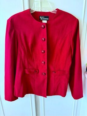 Vintage Women's Red Tailored Jacket